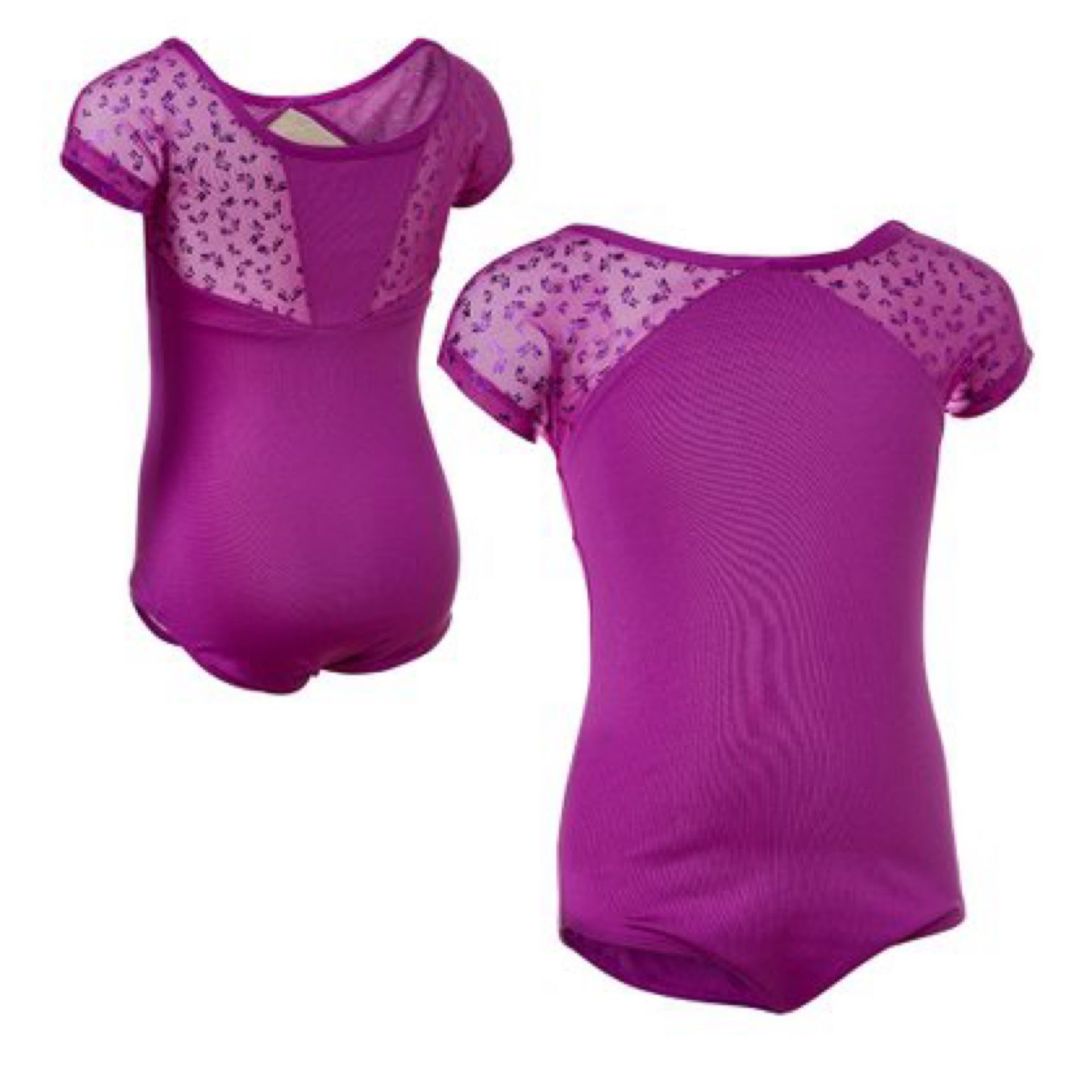 FS6770 Future Star Leotard W/ Mesh Sleeves The Dancewear Place