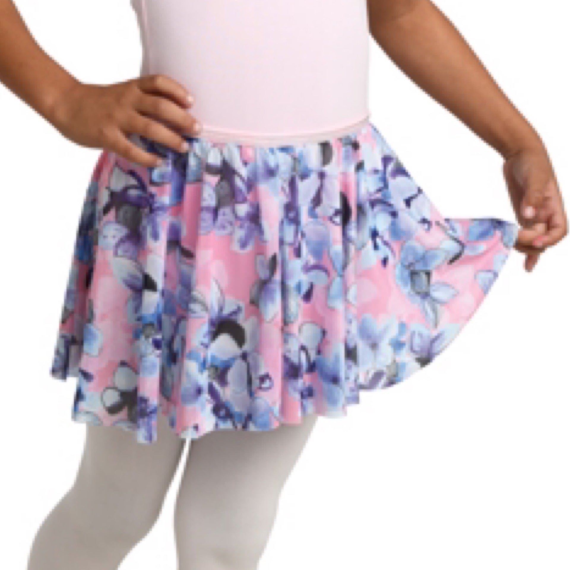 2750 Danz N Motion Printed Mesh Circle Skirt The Dancewear Place