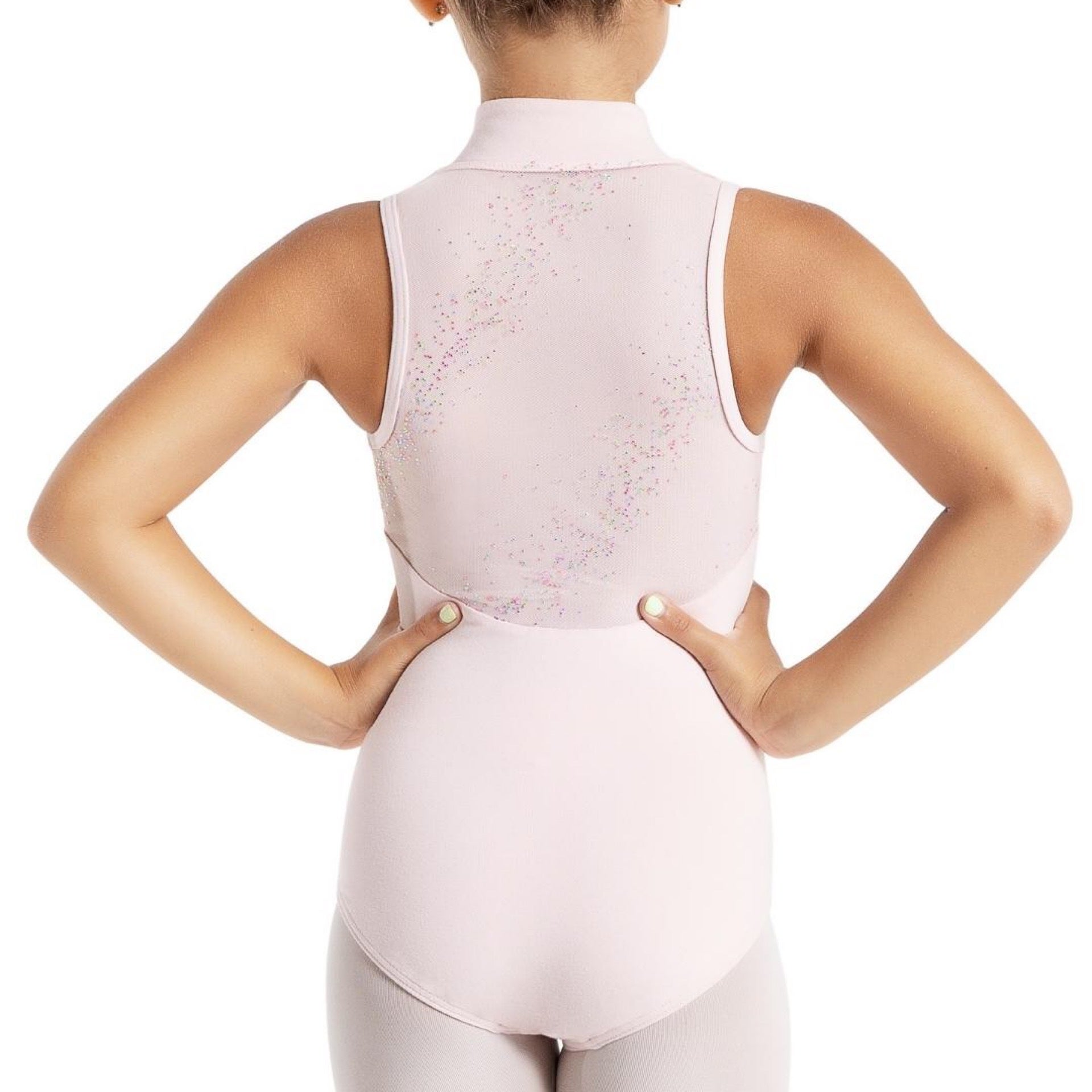 11908 Capezio Glitter Glam Zip Front Leotard The Dancewear Place